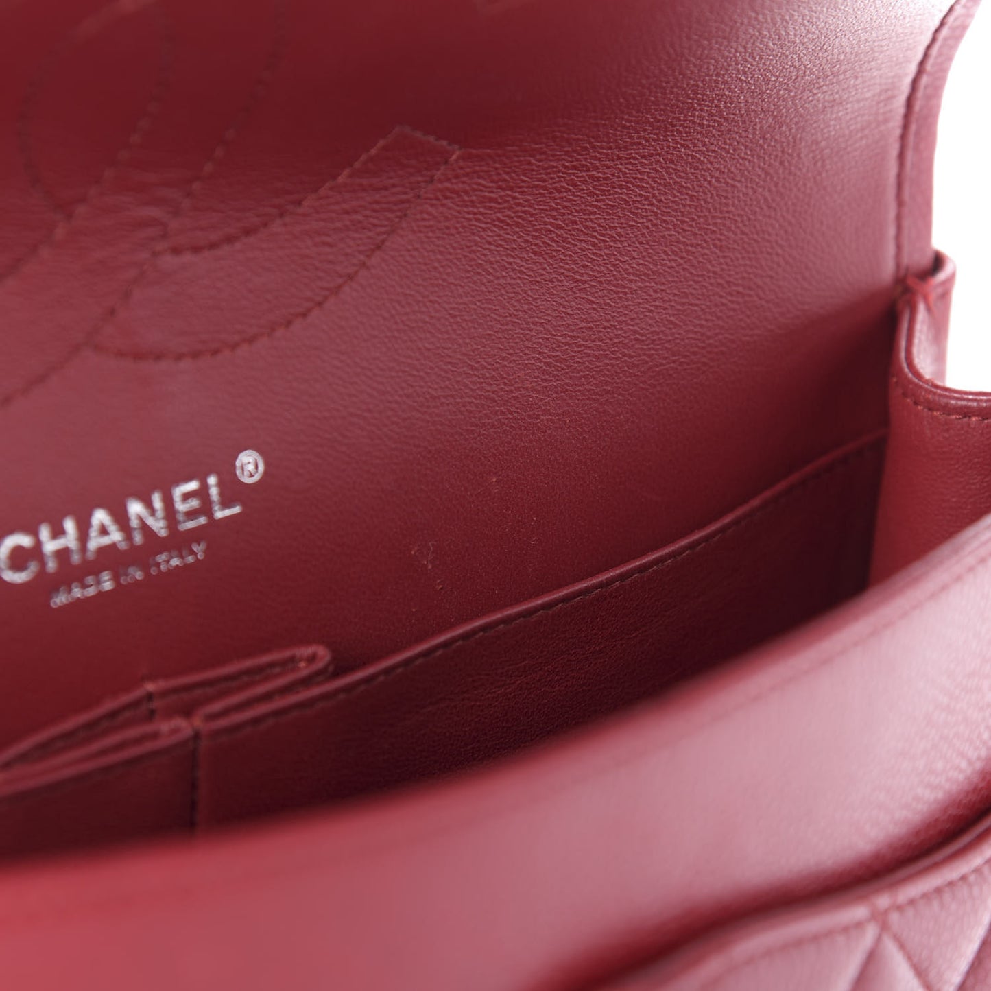 Caviar Quilted Jumbo Double Flap Red