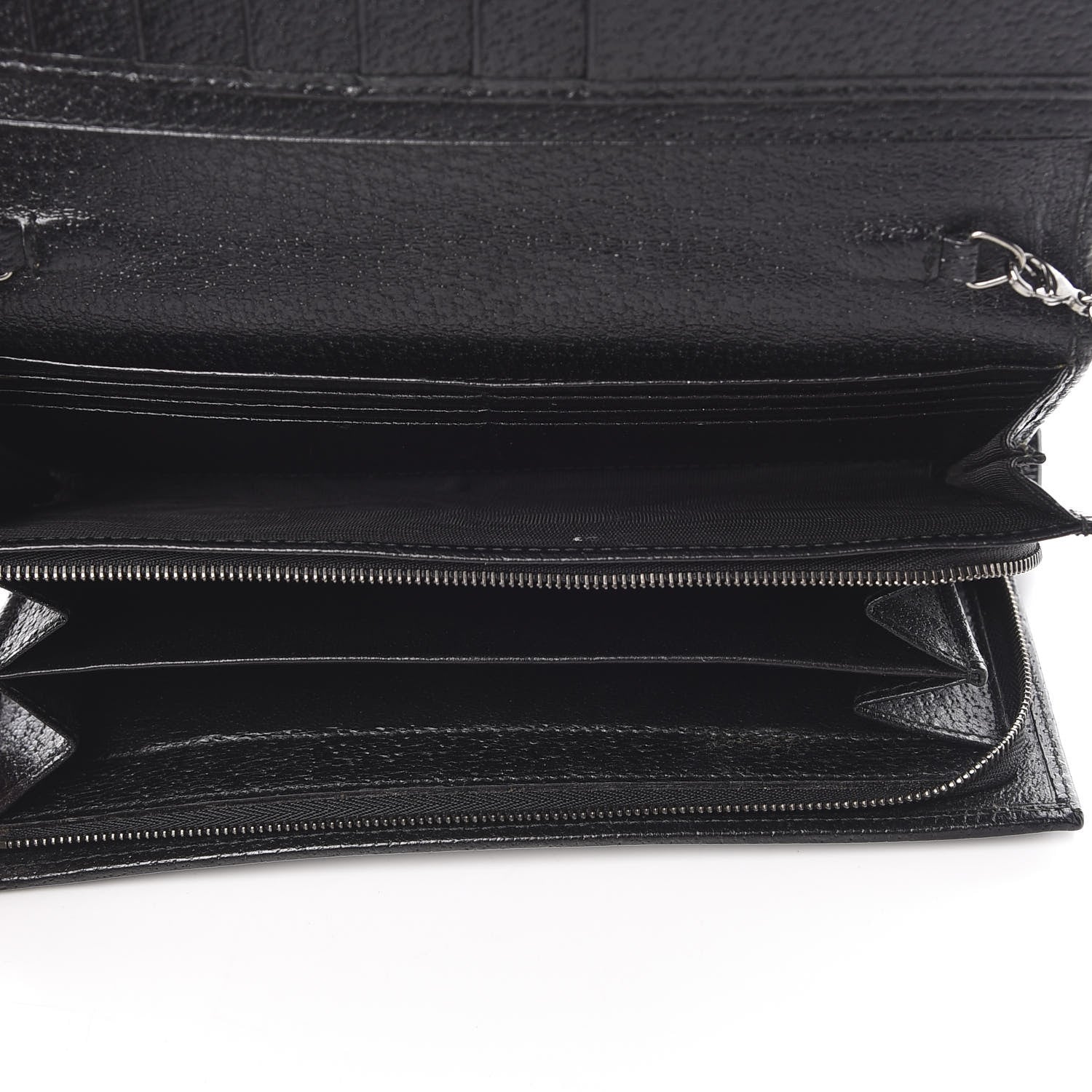 Gucci Monogram Metal Bar Chain Wallet Black 5 of 13