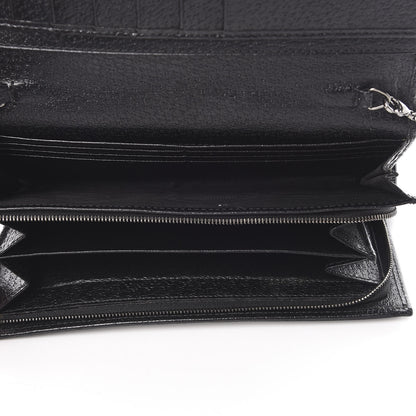Gucci Monogram Metal Bar Chain Wallet Black 5 of 13