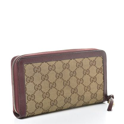 Gucci Monogram Zip Around Wallet Burgundy 3 of 15