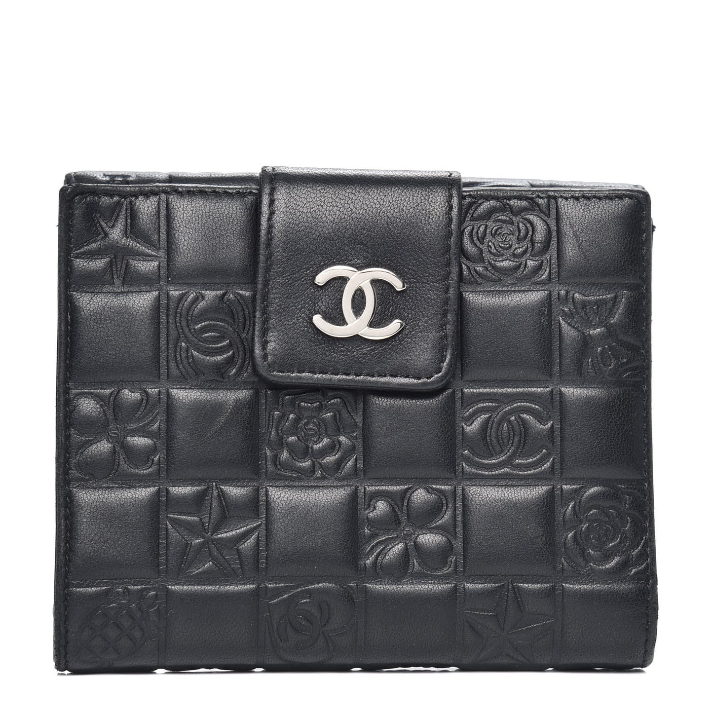 Lambskin Precious Symbols French Wallet Black