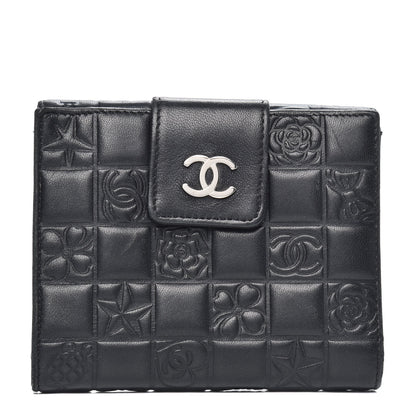 Chanel Lambskin Precious Symbols French Wallet Black 1 of 11