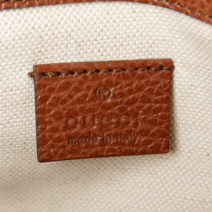 Gucci New Denim GG Monogram Dollar Calfskin Web Mini Horsebit 1955 Shoulder Bag Blue Tea Cuir Epilog 7 of 12