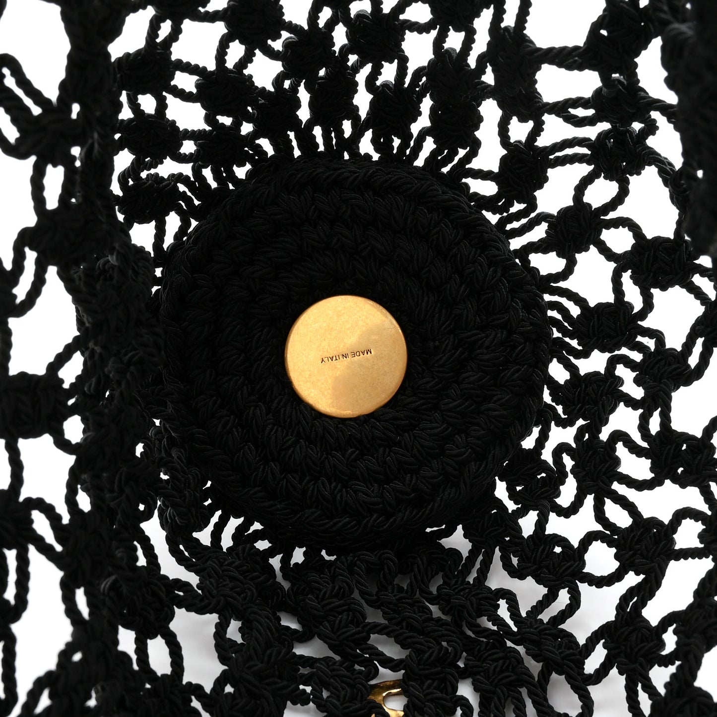 Crochet Small Shopping Bag Black