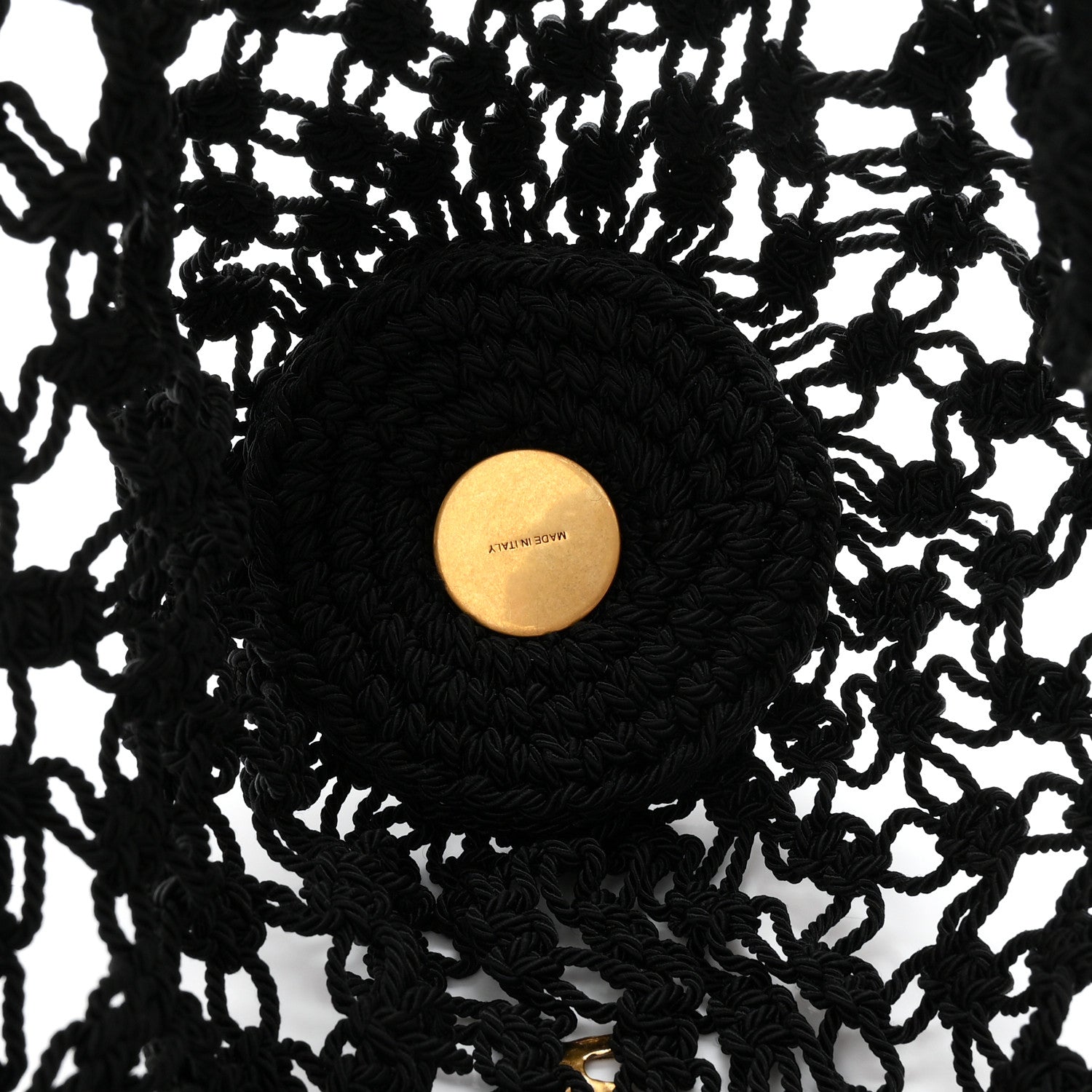 Saint Laurent Crochet Small Shopping Bag Black 5 of 11