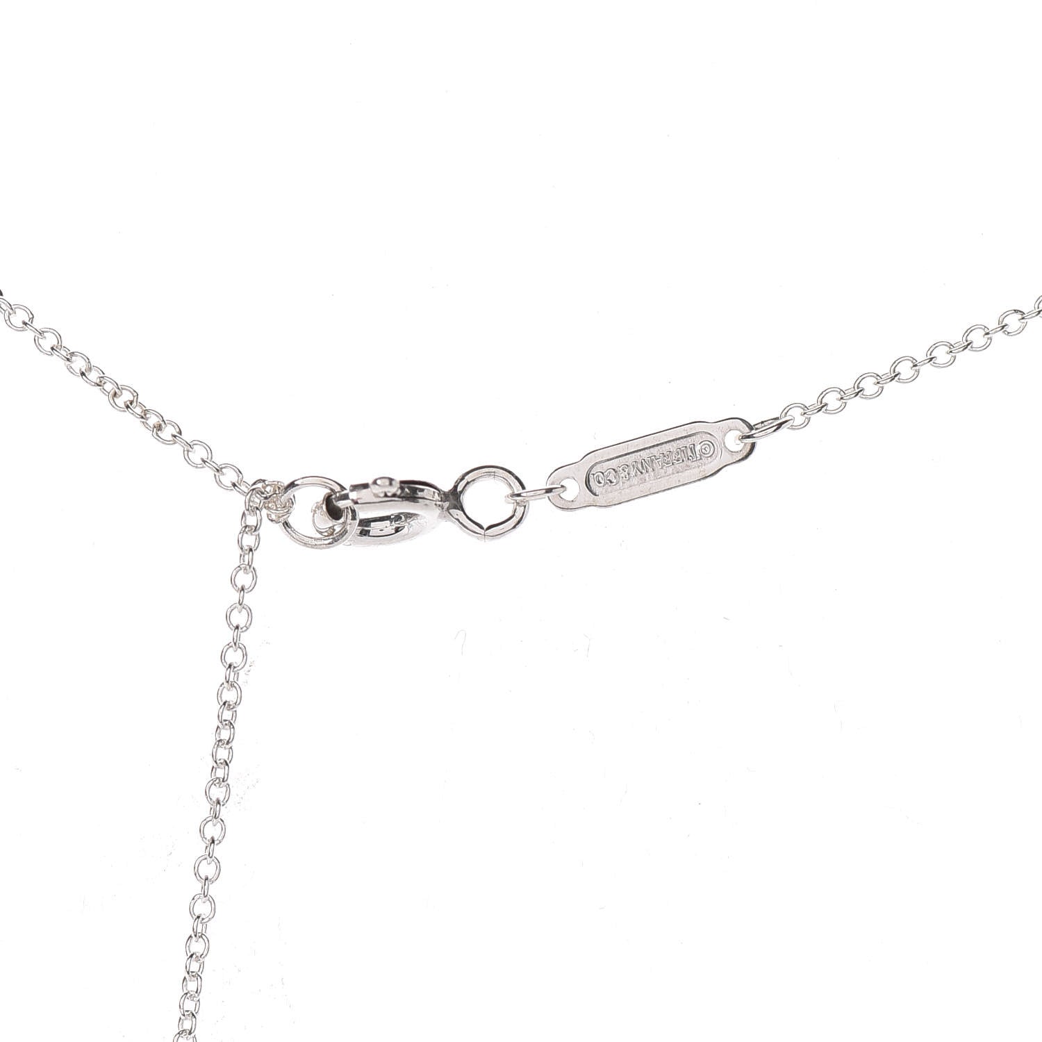 Tiffany Sterling Silver Small T Smile Pendant Necklace 6 of 6