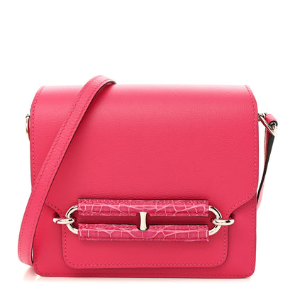 Hermes Evercolor Matte Alligator Mini Touch Sac Roulis Rose Mexico 1 of 11