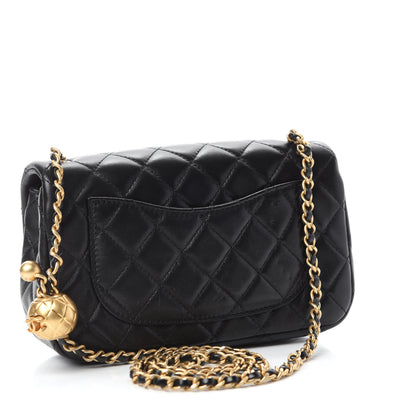 Chanel Lambskin Quilted Mini Rectangular Pearl Crush Flap Black 3 of 11