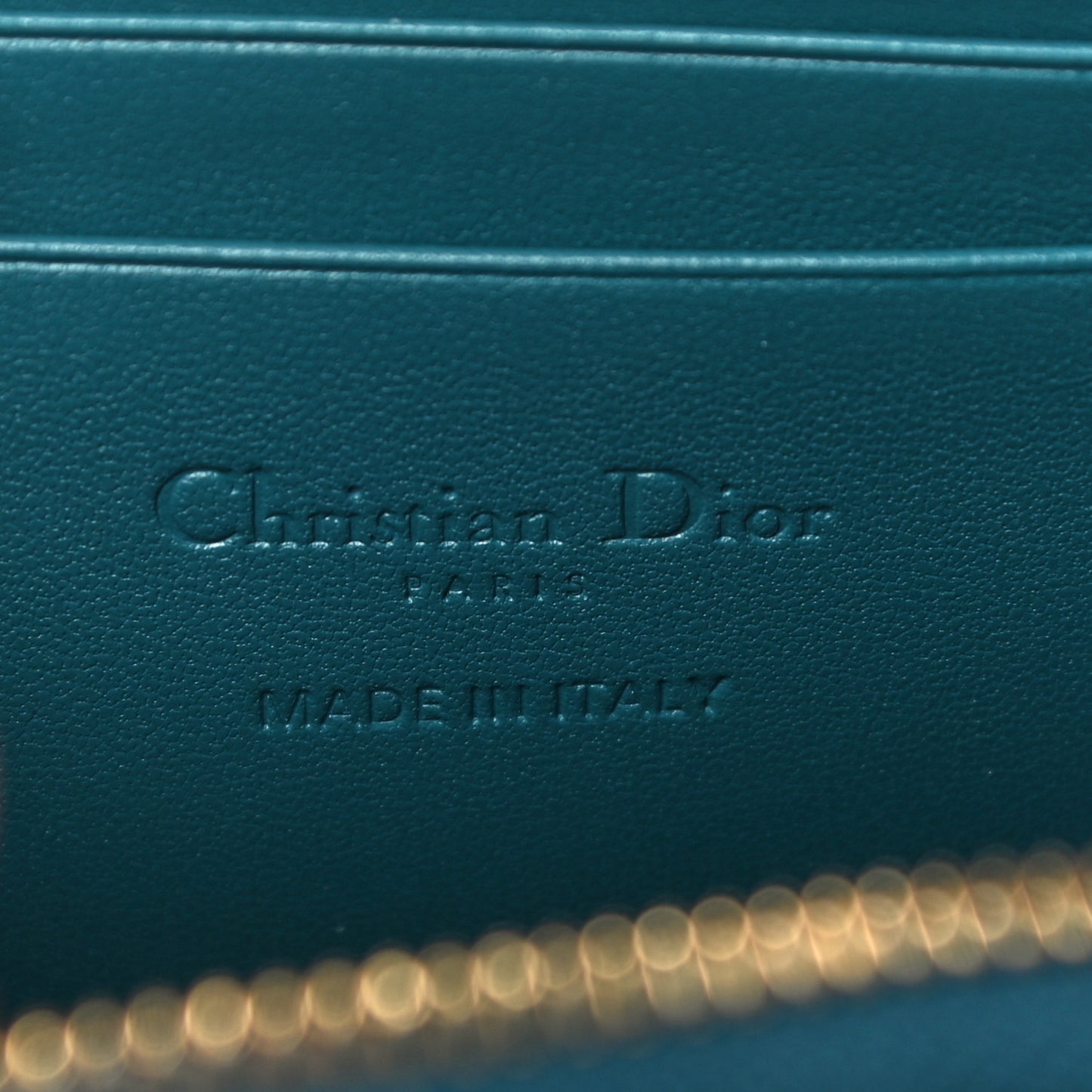 Lambskin Cannage Lady Dior Phone Holder Blue