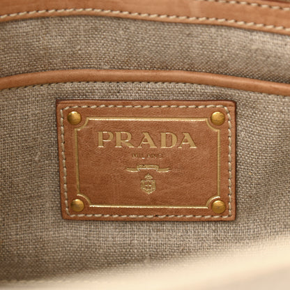 Prada Denim Pattina Sottospalla Canvas Shoulder Bag Corda 6 of 10