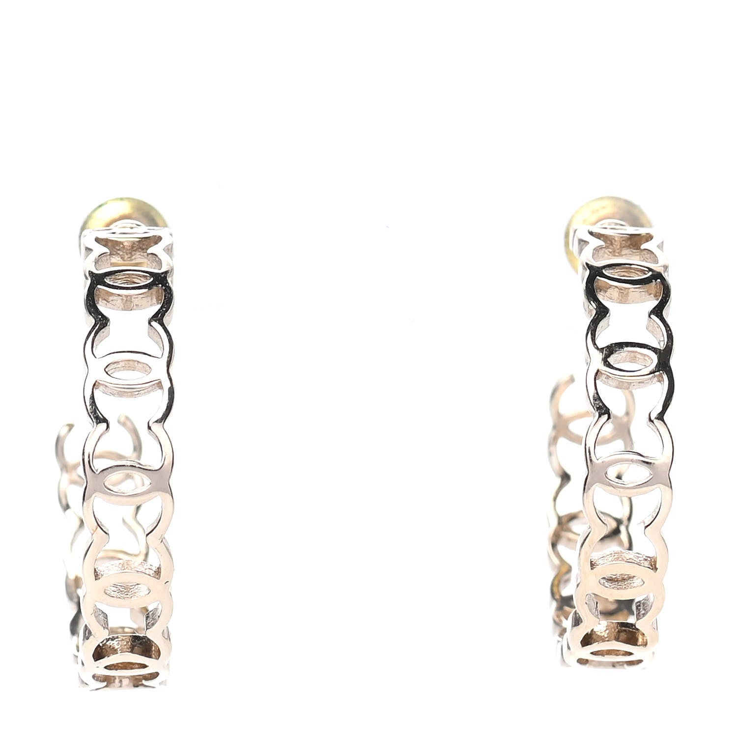 Chanel Metal CC Hoop Earrings Gold 1 of 4