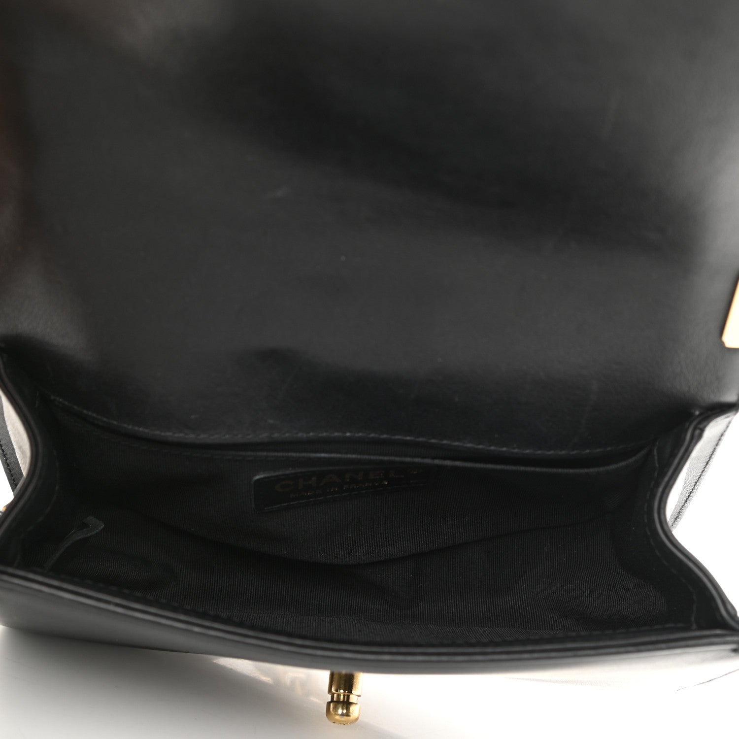 Chanel Lambskin Chevron Quilted Small Boy Flap Black 5 of 11