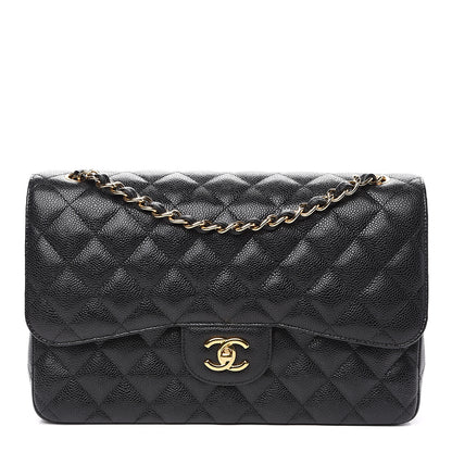 Chanel Caviar Quilted Jumbo Double Flap Black 1 of 10