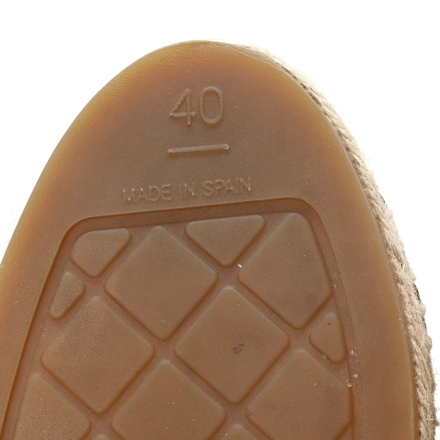 Lambskin CC Espadrilles 40 Beige Black