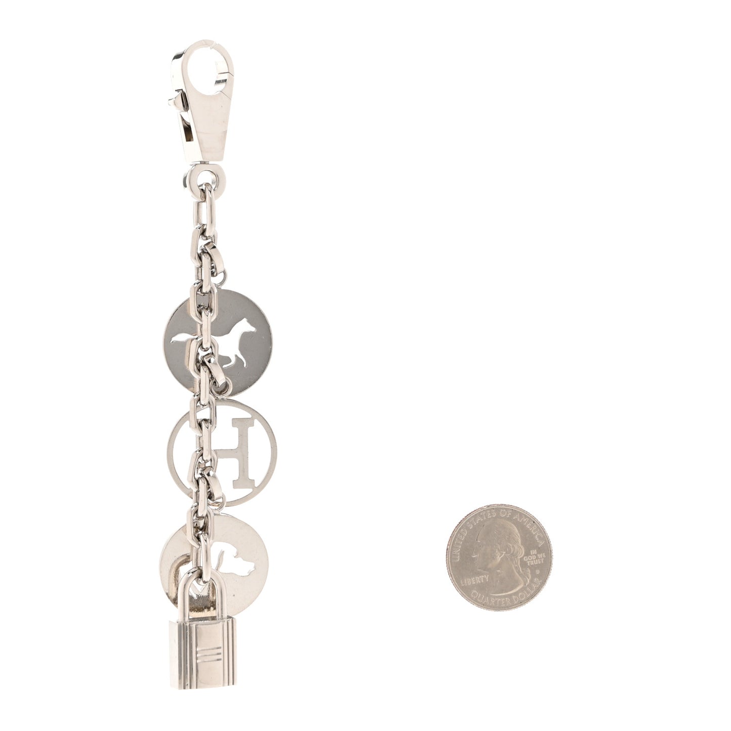 Palladium Breloque Bag Charm Silver