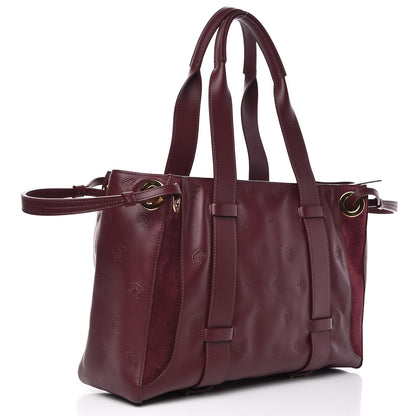 Chloe Smooth Calfskin Embossed Tao Zipped Tote Burnt Brown 3 of 10