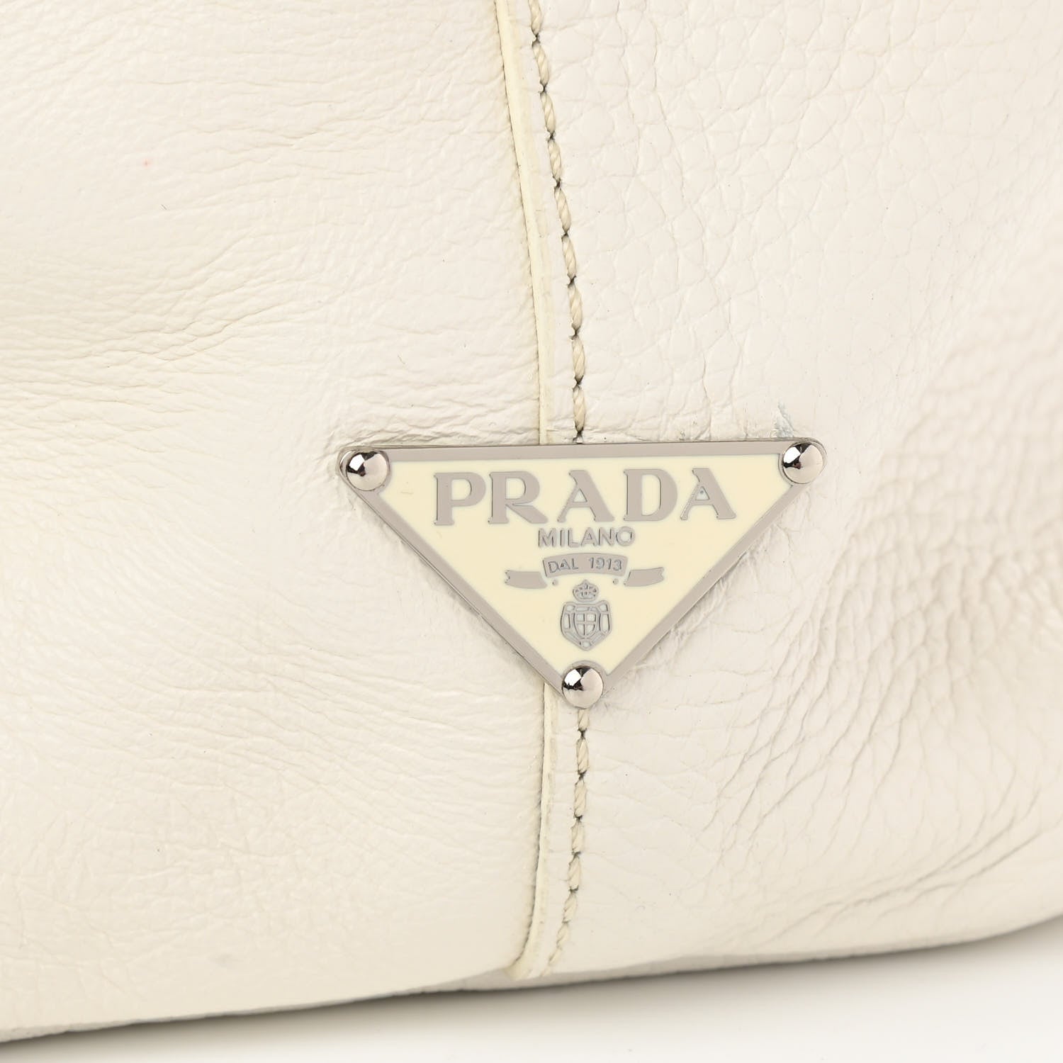 Prada Vitello Daino Shoulder Bag White 8 of 13
