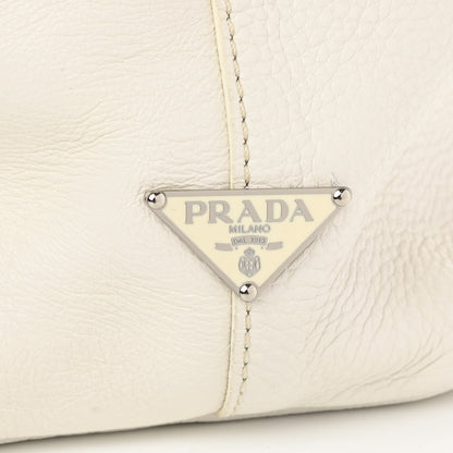 Prada Vitello Daino Shoulder Bag White 8 of 13