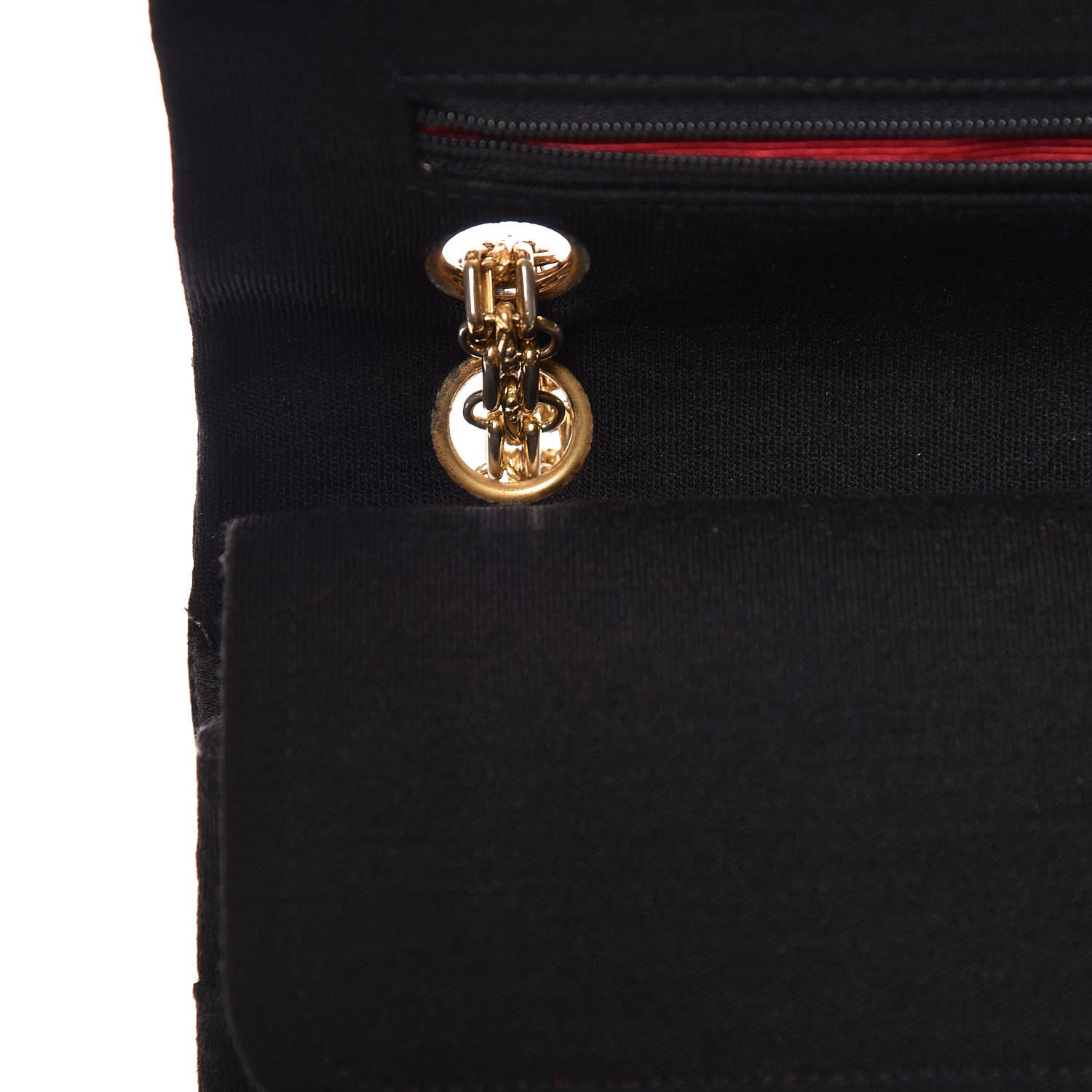Chanel Jersey Quilted Medium Double Flap Black 14 of 17