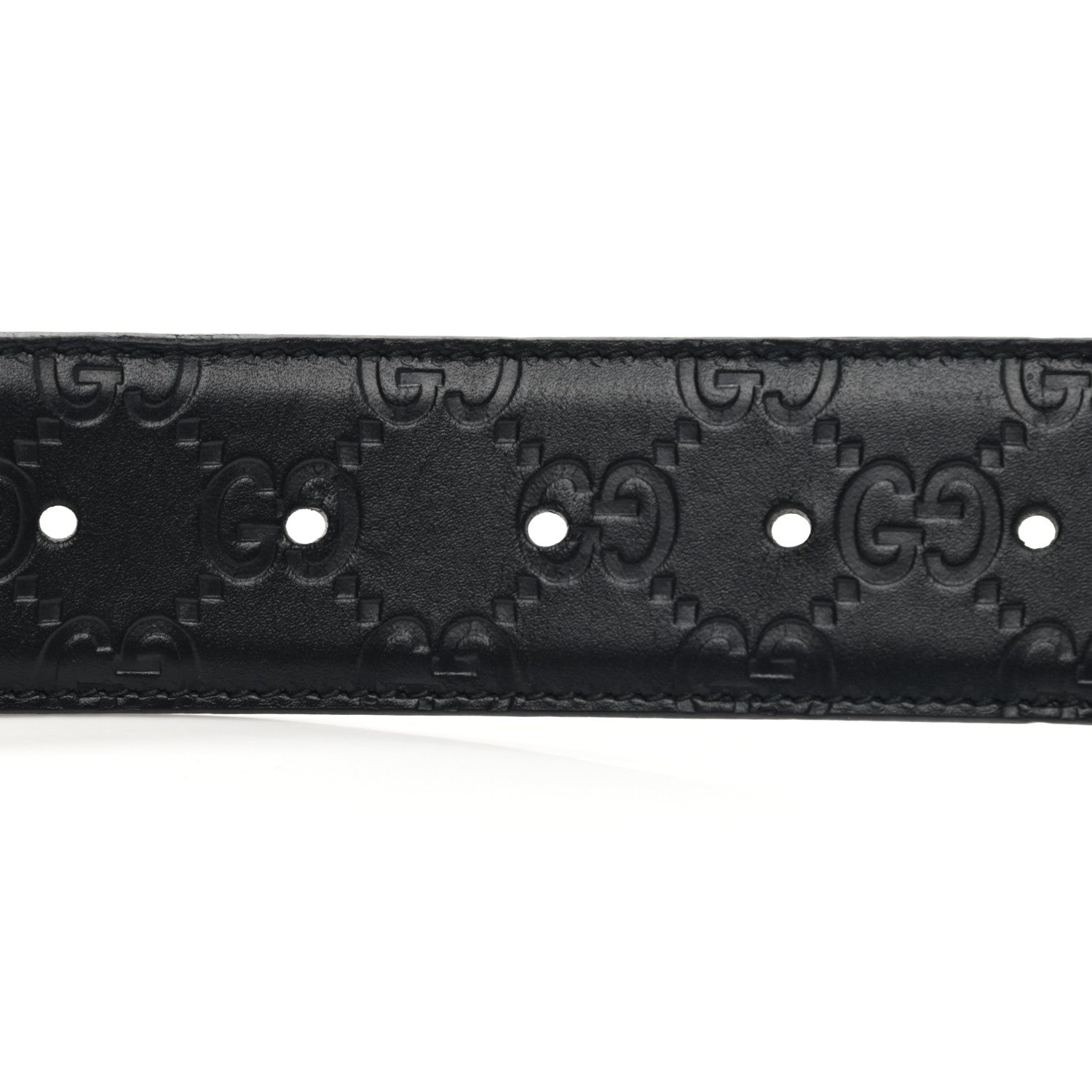 Gucci Guccissima Signature Interlocking G 40mm Belt 85 34 Black 3 of 8