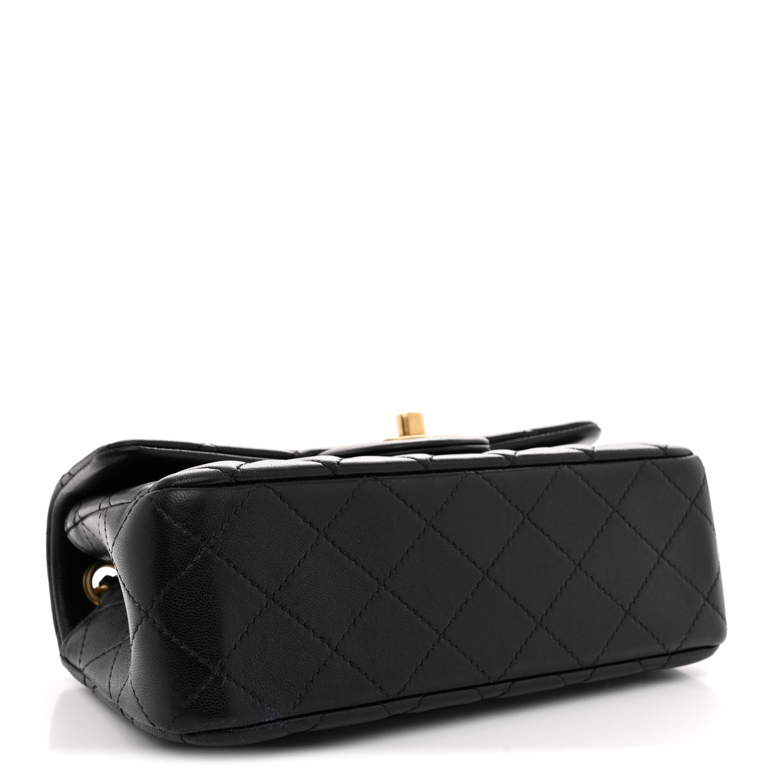 Chanel Lambskin Quilted Mini Rectangular Pearl Crush Flap Black 4 of 12