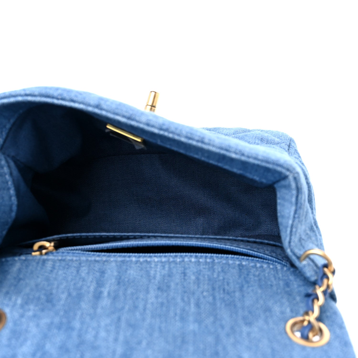 Chanel Denim Quilted Mini Pearl Crush Flap Blue 5 of 11