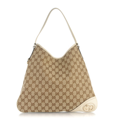 Gucci Monogram Medium New Britt Hobo Off White 1 of 7