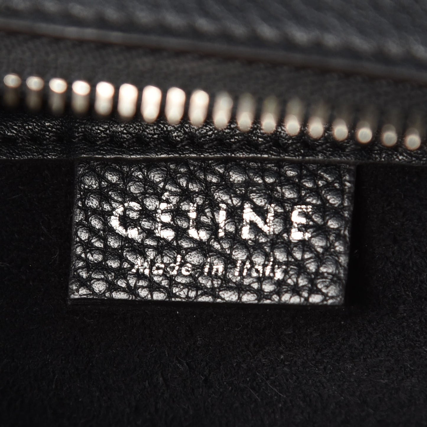 Drummed Calfskin Nano Luggage Black
