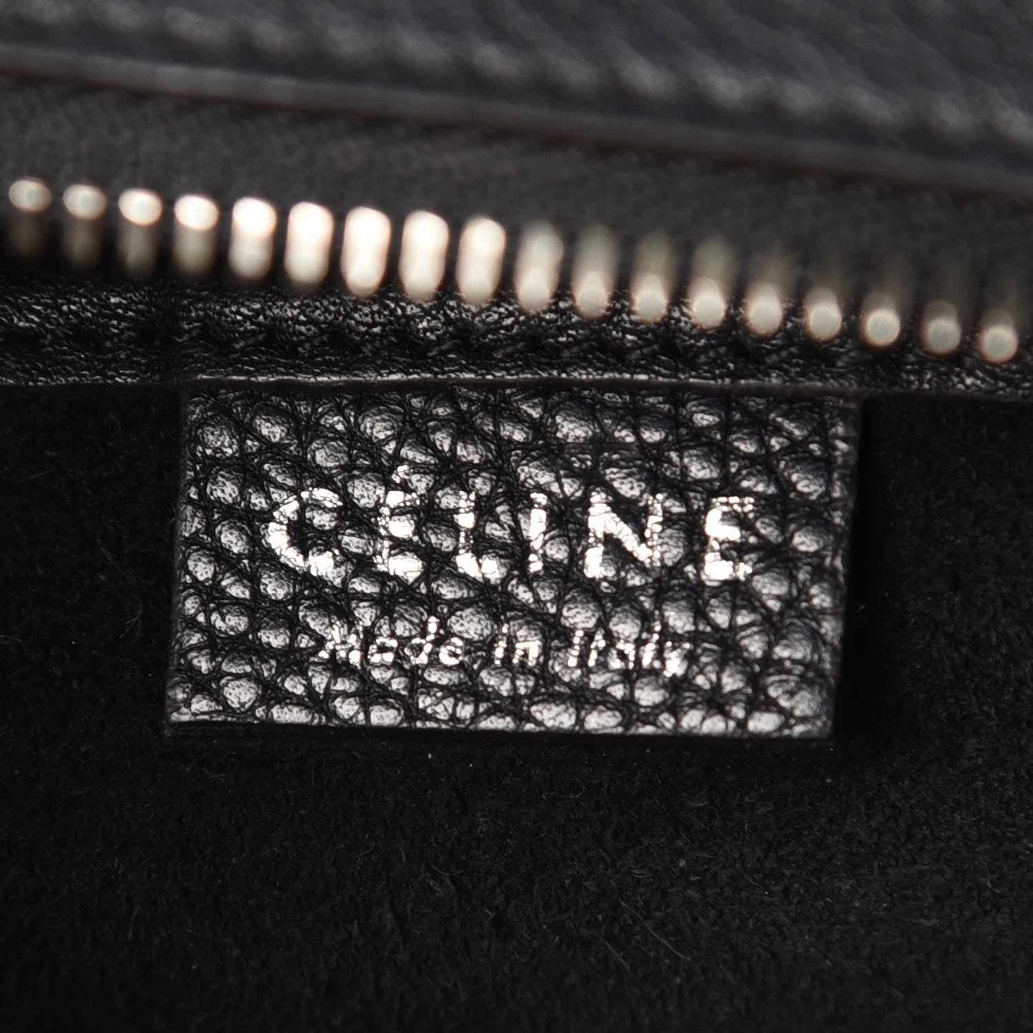 Celine Drummed Calfskin Nano Luggage Black 6 of 11