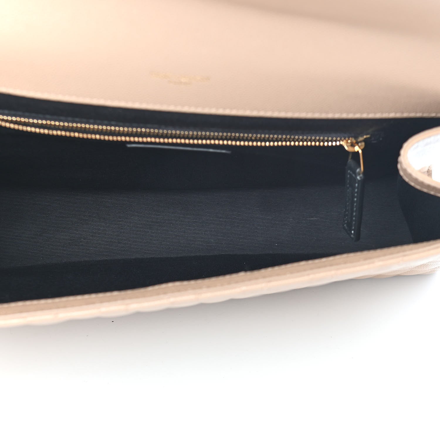 Saint Laurent Grain De Poudre Mixed Matelasse Large Triquilt Monogram Satchel Dark Beige 5 of 8