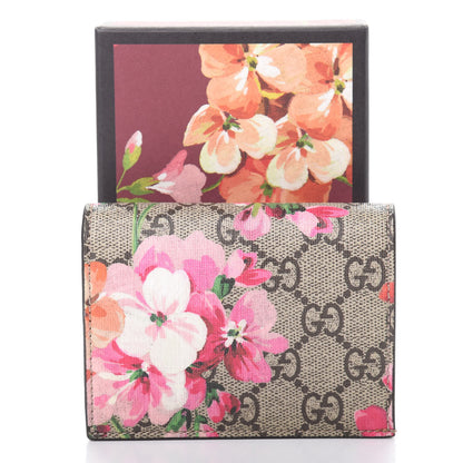 Gucci GG Supreme Monogram Blooms Card Case Beige Multicolor Dry Rose 9 of 9