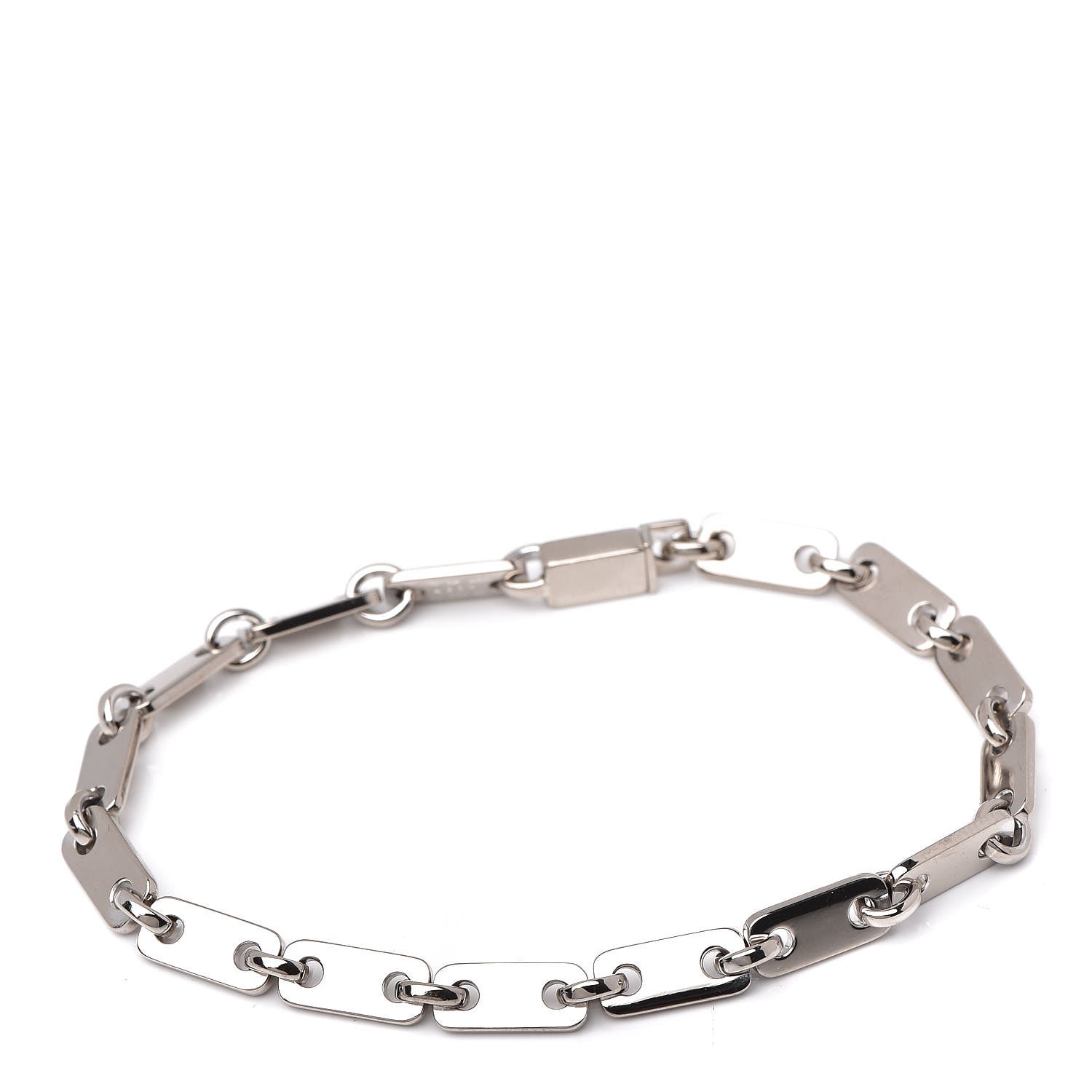 Cartier 18K White Gold Fidelity Heart Key Bracelet 3 of 5