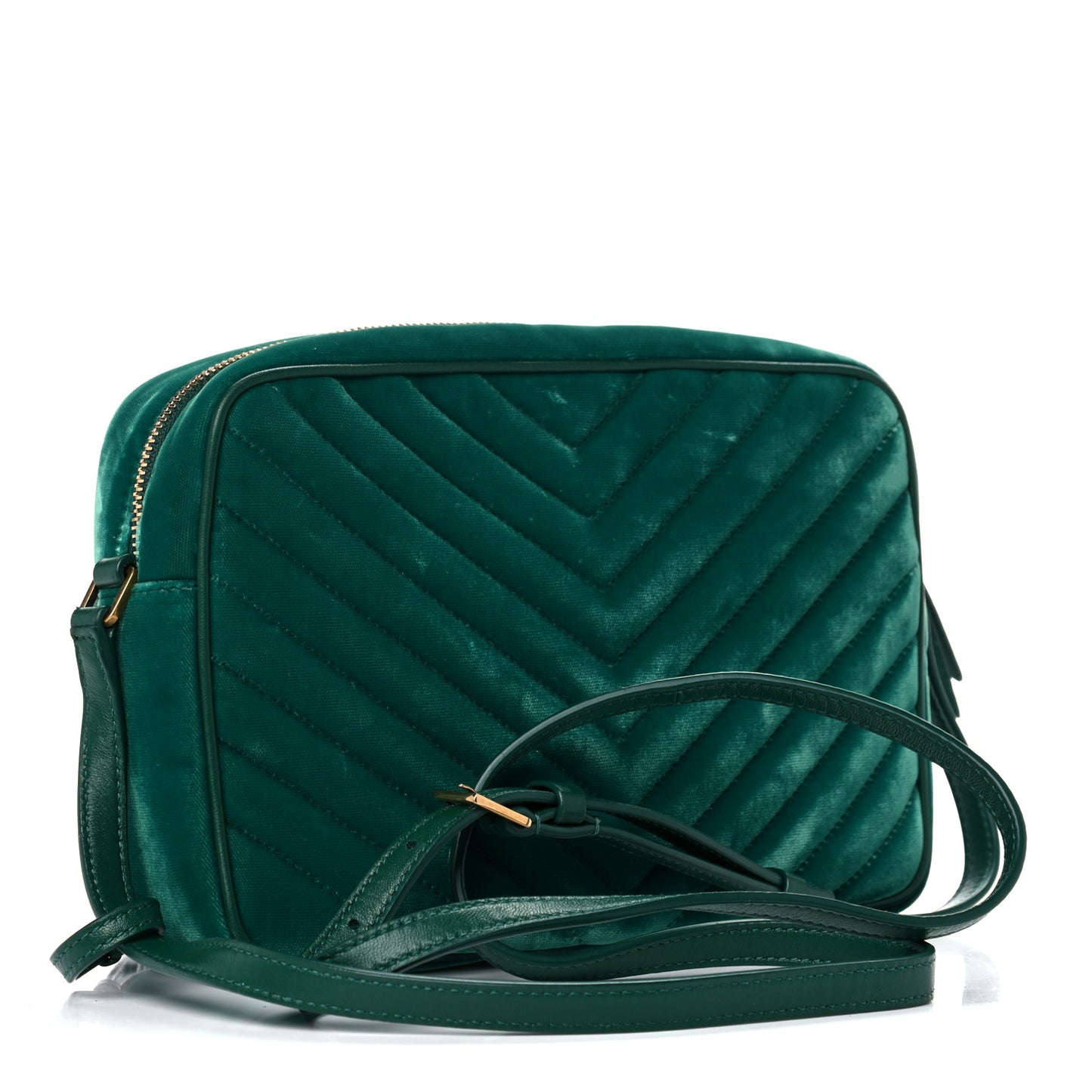 Velvet Matelasse Monogram Lou Camera Bag Deep Malachite