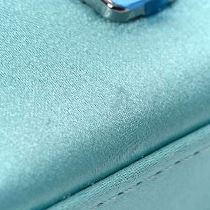 Fendi X TIFFANY Satin Silk Sterling Silver Nano Maxi Buckle Baguette Tiffany Blue 14 of 17