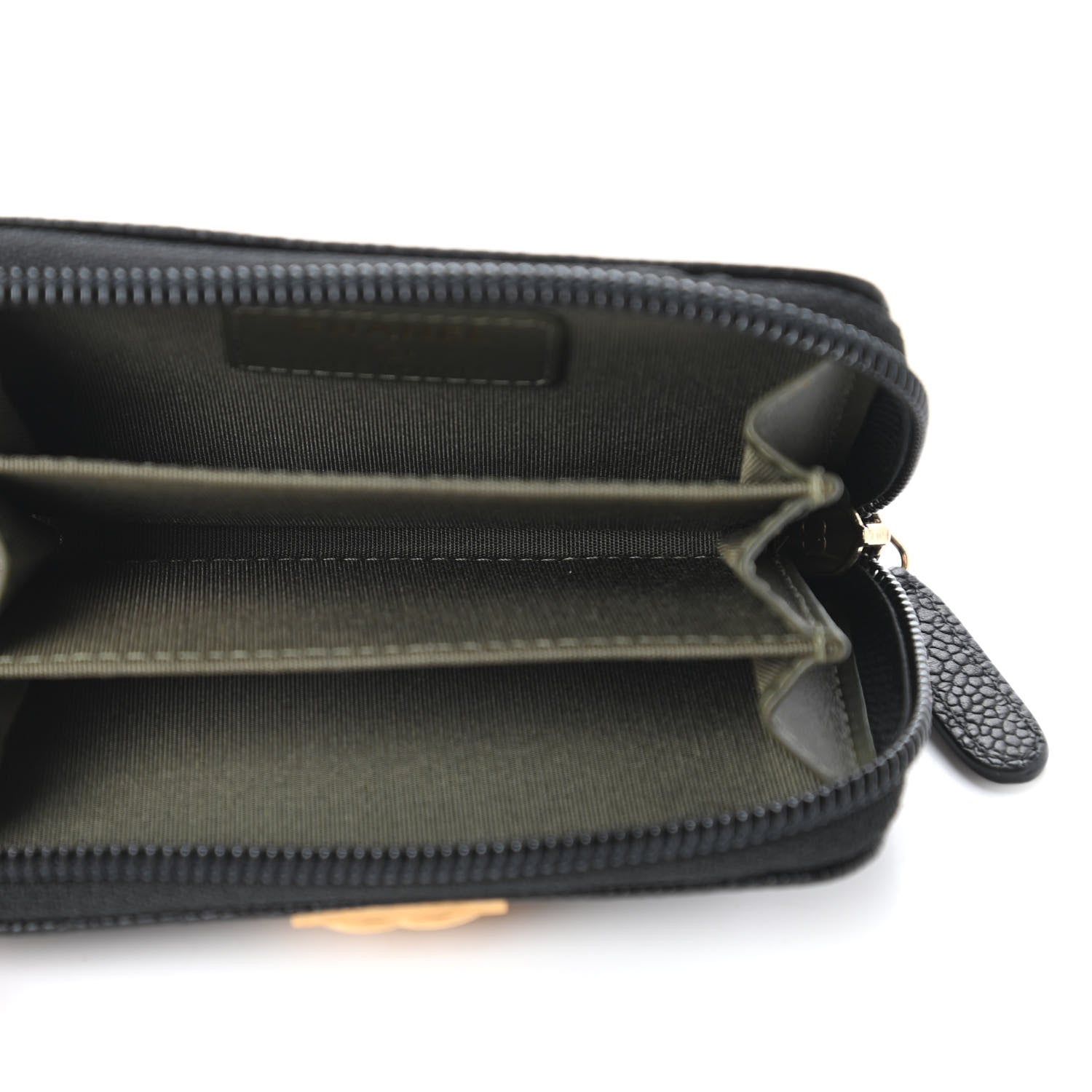Chanel Caviar Quilted Boy Zip Around Coin Purse Wallet Black 5 of 11