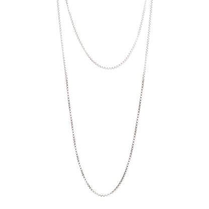 David Yurman Sterling Silver 14K Yellow Gold 3.6mm Medium Box Chain Necklace 72" 1 of 4