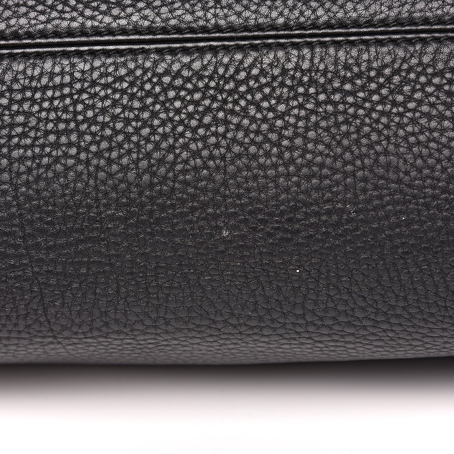 Grained Deerskin Double Zip Black