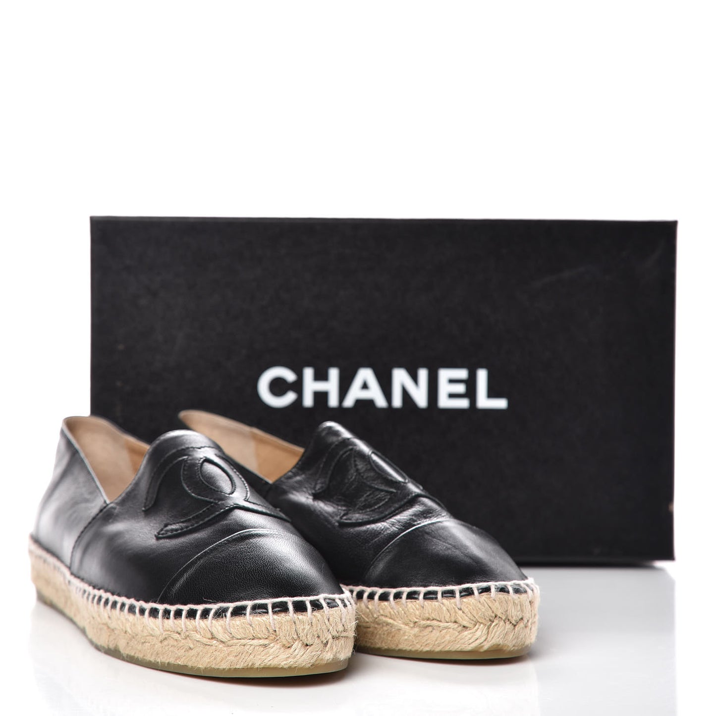 Lambskin CC Espadrilles 39 Black