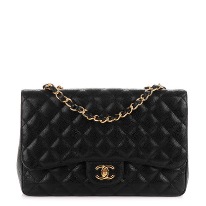 Chanel Caviar Quilted Jumbo Single Flap Black 1 of 7