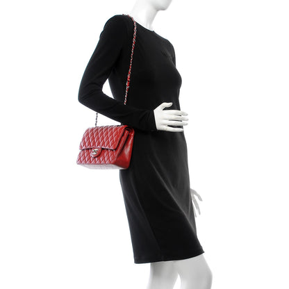 Chanel Caviar Quilted Medium Double Flap Red 2 of 10