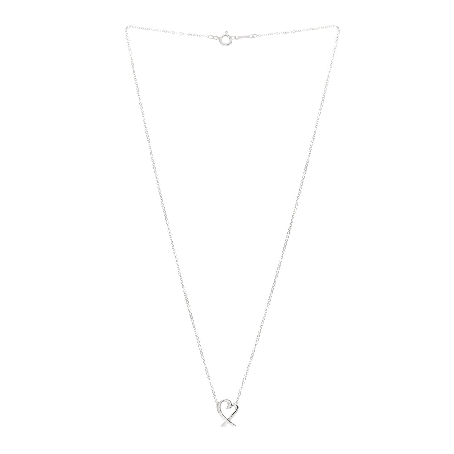Sterling Silver Mini Paloma Picasso Loving Heart Pendant Necklace
