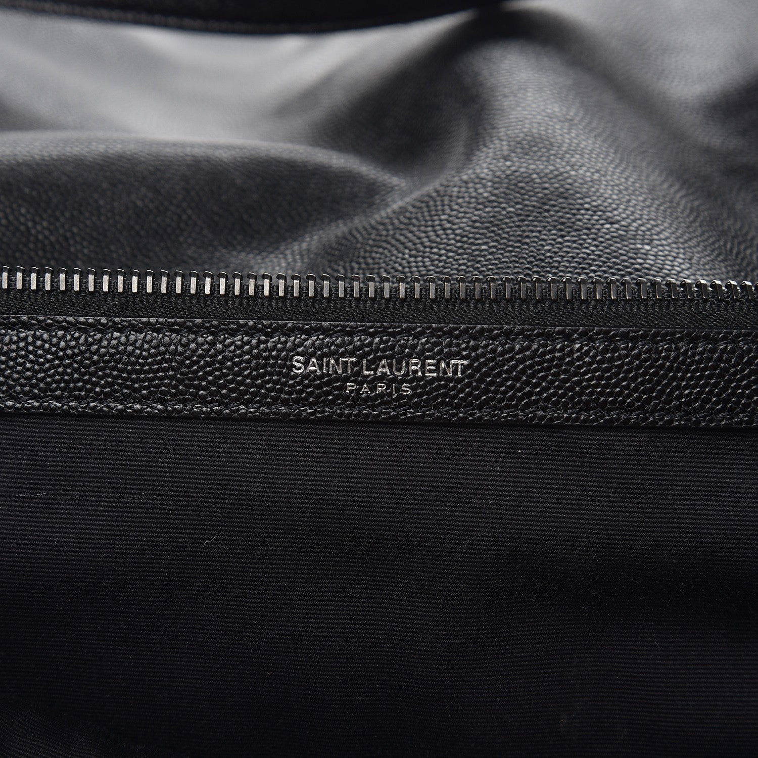 Saint Laurent Grain De Poudre Medium West Hollywood Monogram Fold-Over Black 8 of 12