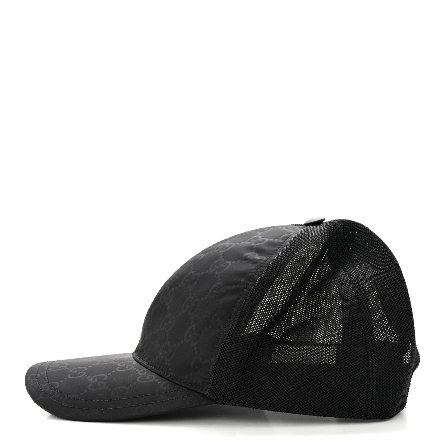 Nylon Monogram Baseball Hat M Black
