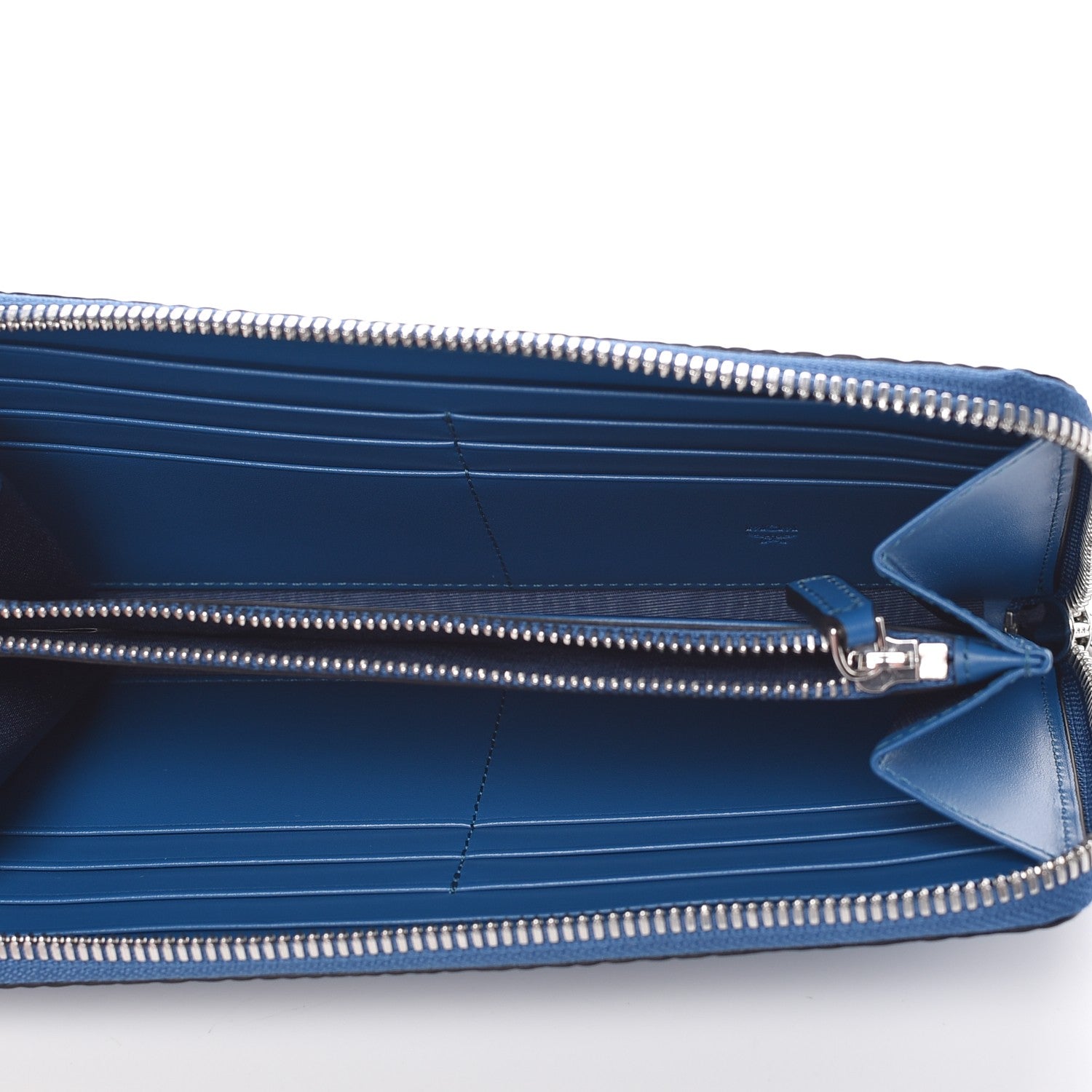 MCM Visetos Large Zip Around Wallet Munich Blue 5 of 8
