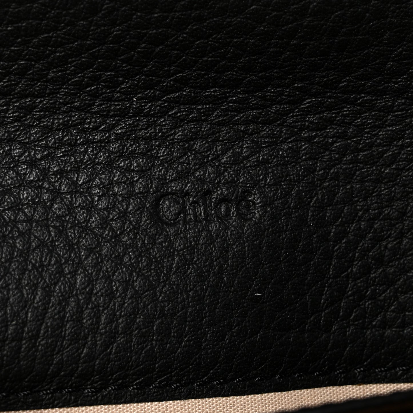 Calfskin Alphabet Long Wallet Black