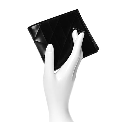 Prada Spazzolato Triangle Patterned Wallet Black 2 of 7