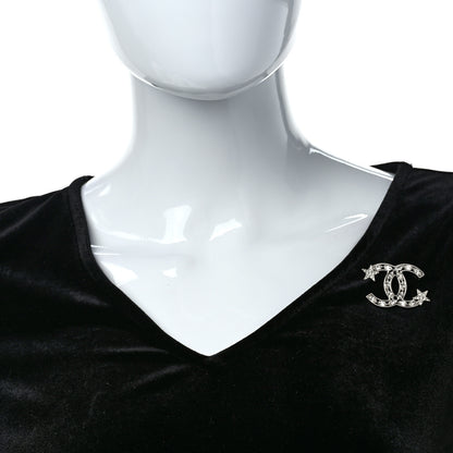 Chanel Crystal Starfall CC Brooch Silver 2 of 5