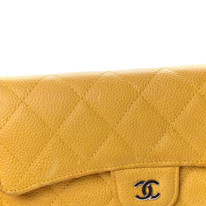 Chanel Iridescent Caviar Quilted Large Flap Wallet Yellow 15 of 18