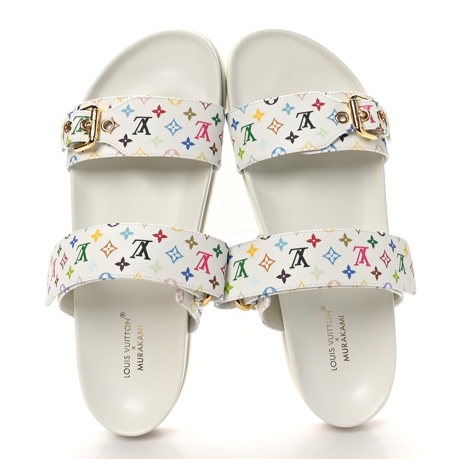 Louis Vuitton LV X TM Monogram Multicolor Bom Dia Comfort Mule Sandals 39.5 White 2 of 9