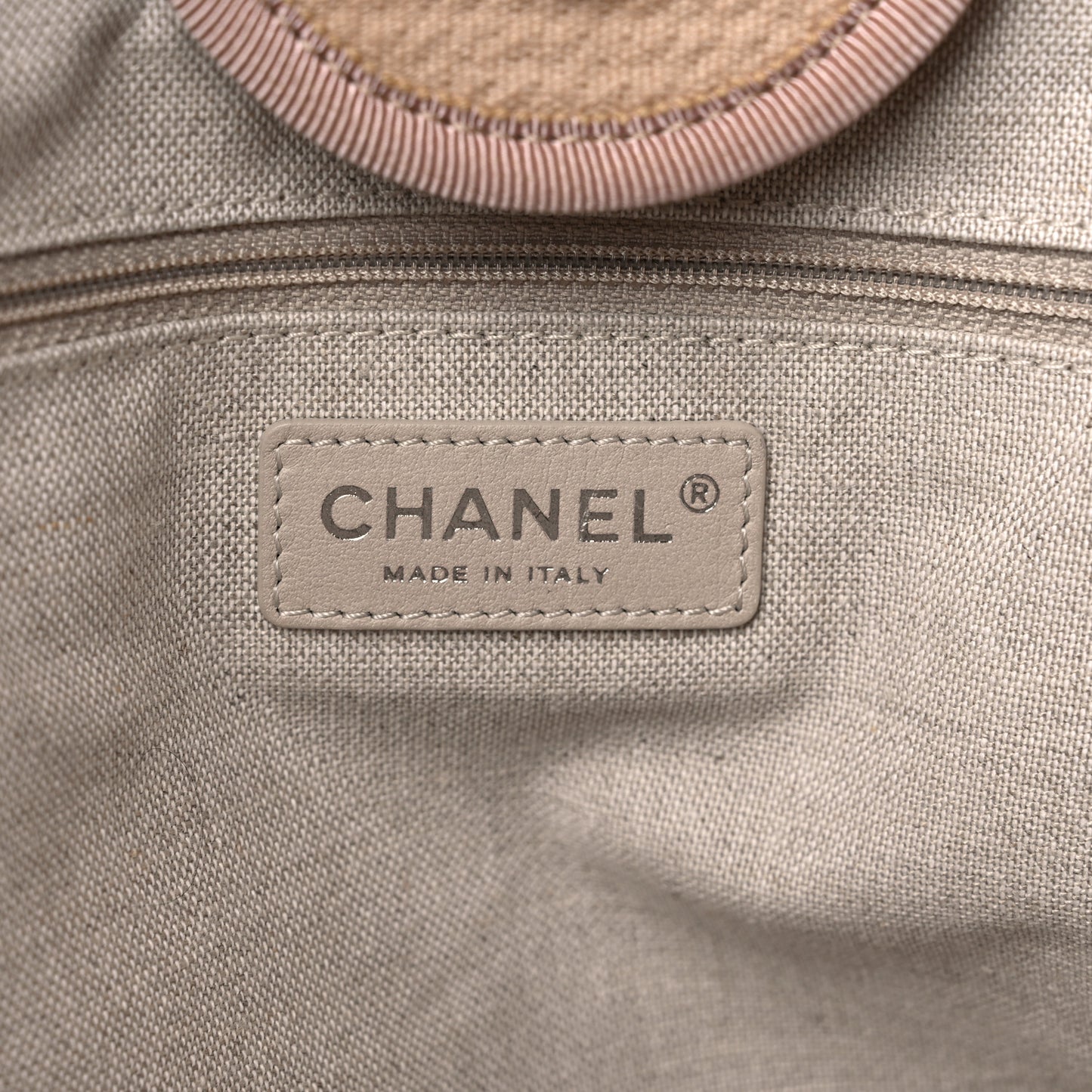 Canvas Large Deauville Tote Beige